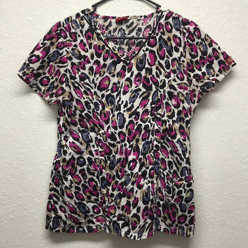 Sassy Animal Print Scrub Top